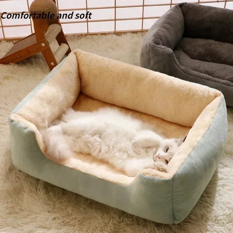 Plush Rectangular Pet Bed